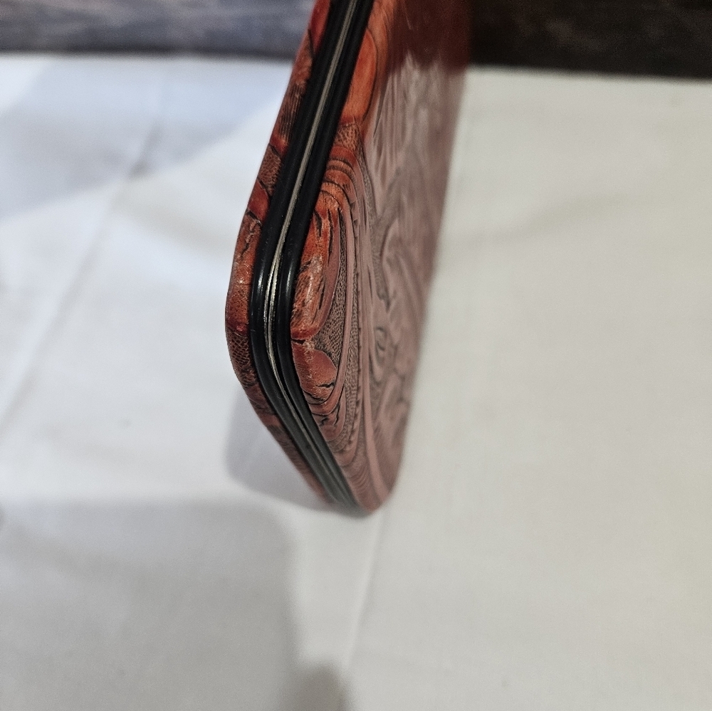 Lodis Los Angeles res tooled leather snap wallet - Picture 2 of 4